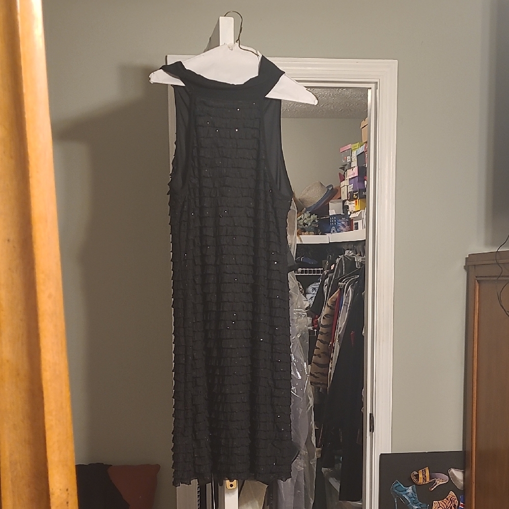 Cocomo Black Textured Midi Dress